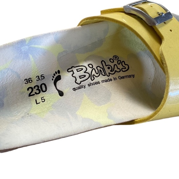 BIRKENSTOCK Shoes CATALINA BIRKO-FLOR LEMON PATENT Leather Buckle at uppers - Picture 6 of 9